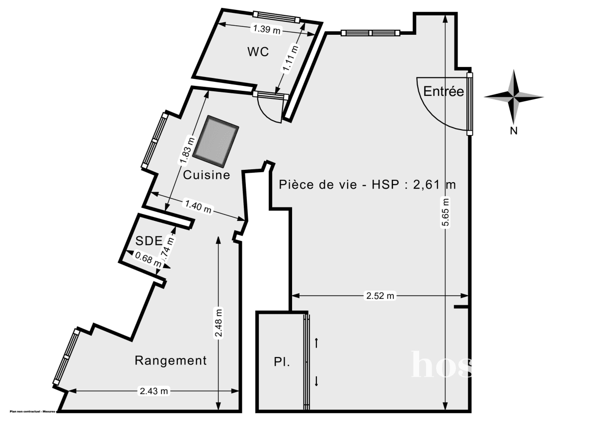 Appartement de 22.8 m² à Paris