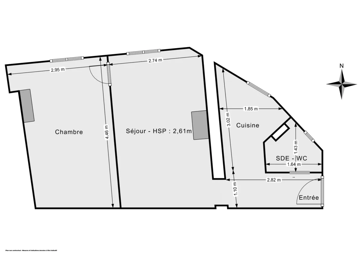 Appartement de 32.0 m² à Paris
