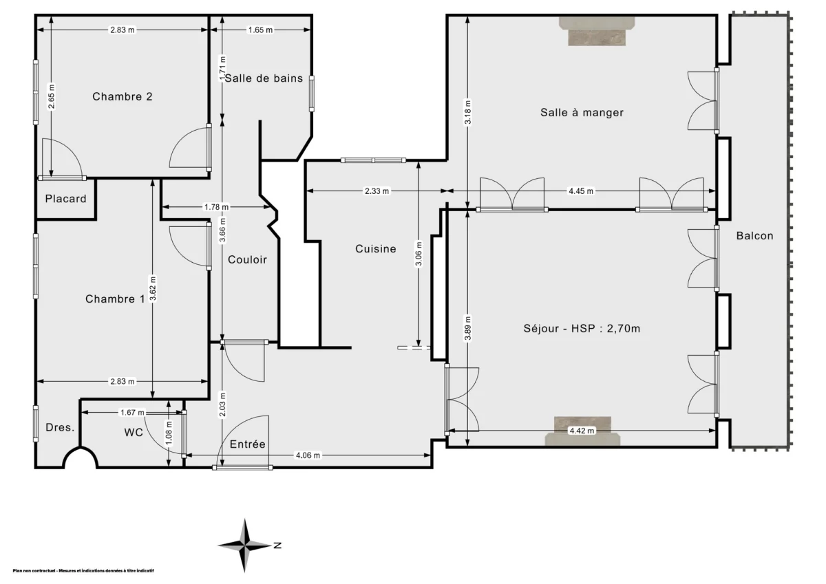 Appartement de 68.0 m² à Paris