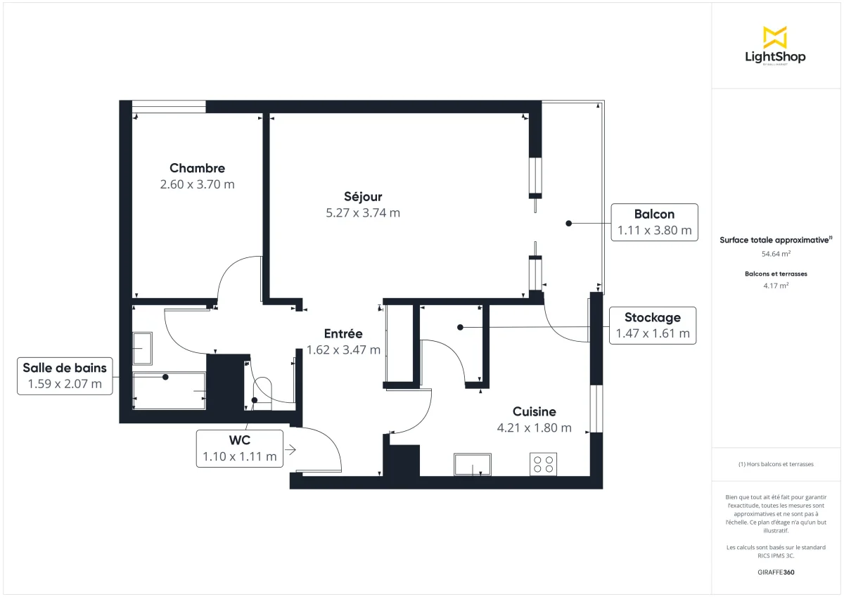 Appartement de 54.9 m² à Nantes