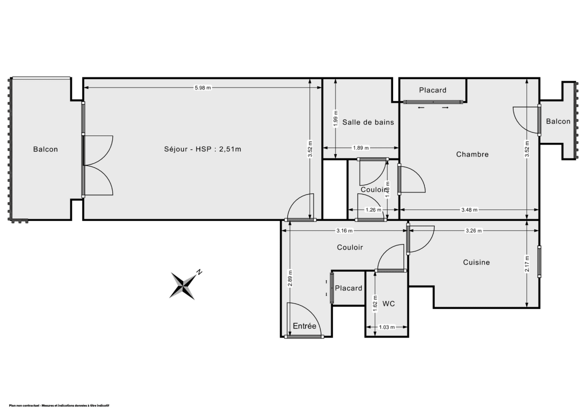 Appartement de 52.53 m² à Nantes