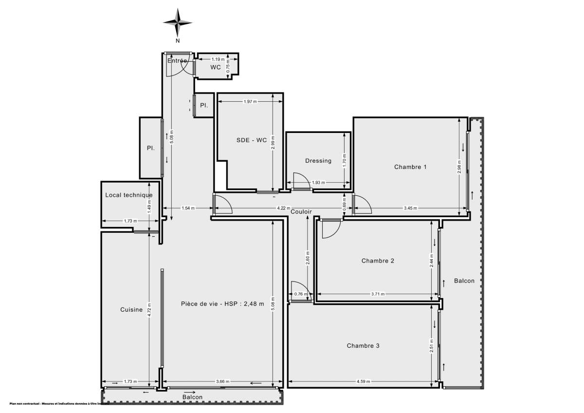 Appartement de 87.49 m² à Paris