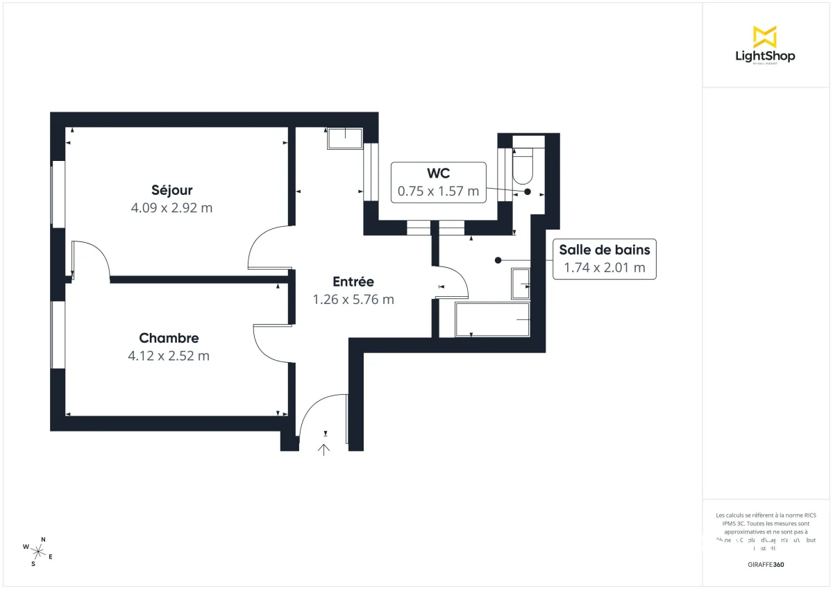 Appartement de 36.52 m² à Paris