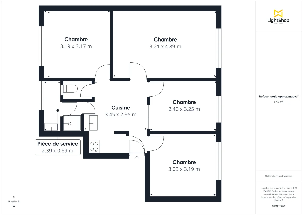 Appartement de 58.6 m² à Talence