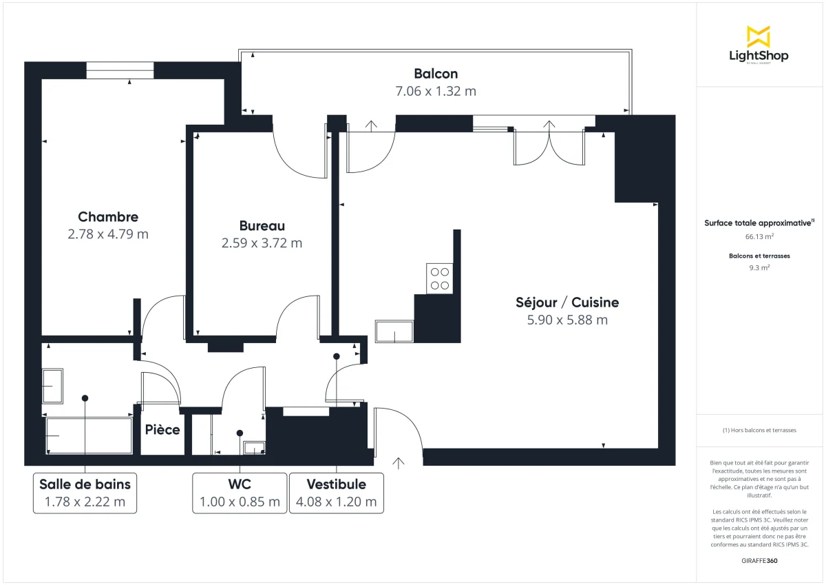 Appartement de 65.0 m² à Boulogne-Billancourt