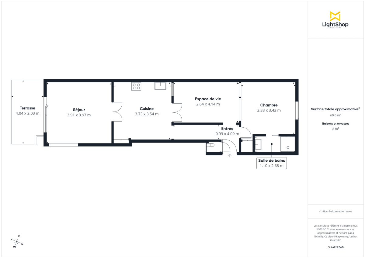 Appartement de 61.0 m² à Lyon