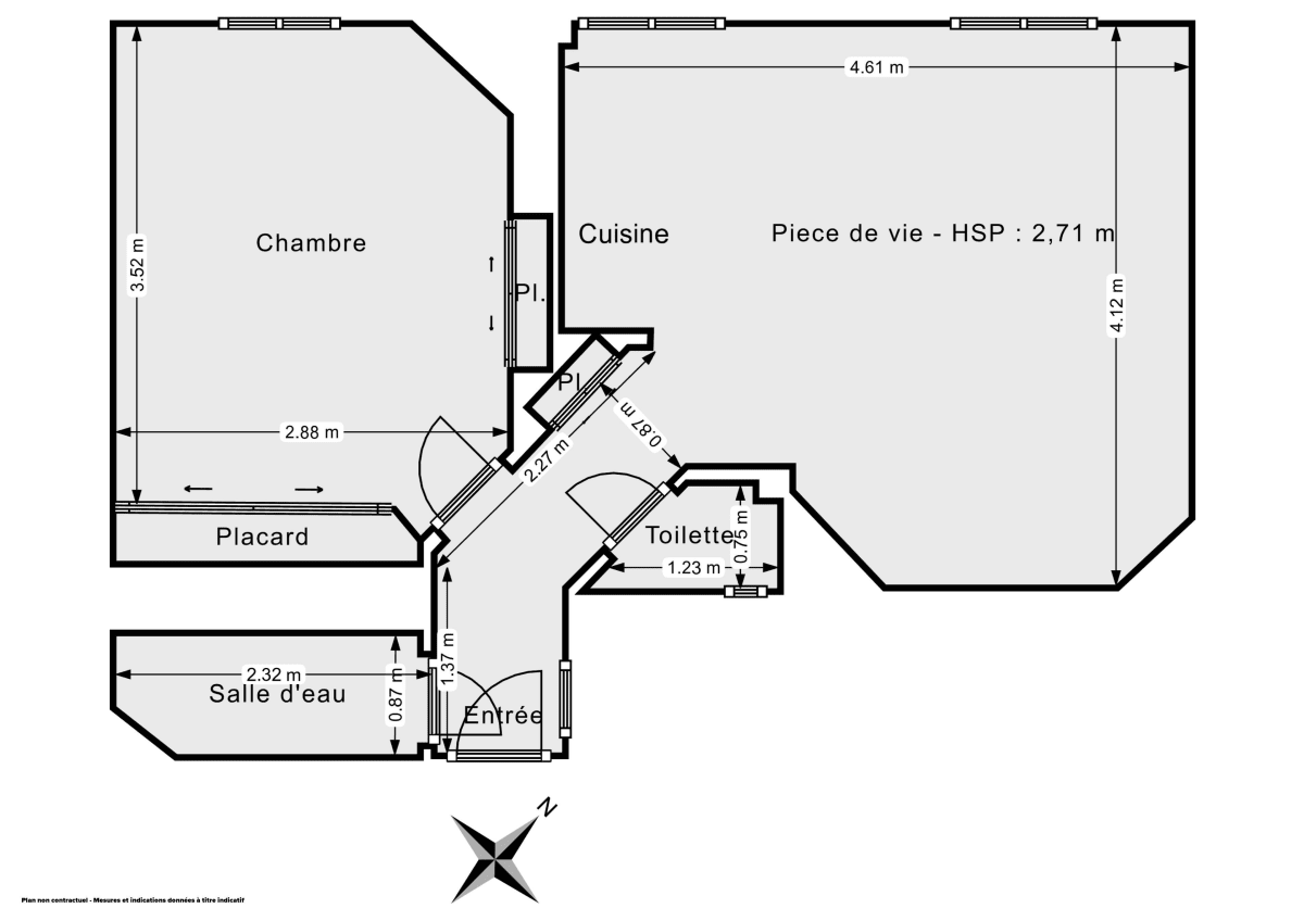 Appartement de 35.0 m² à Courbevoie