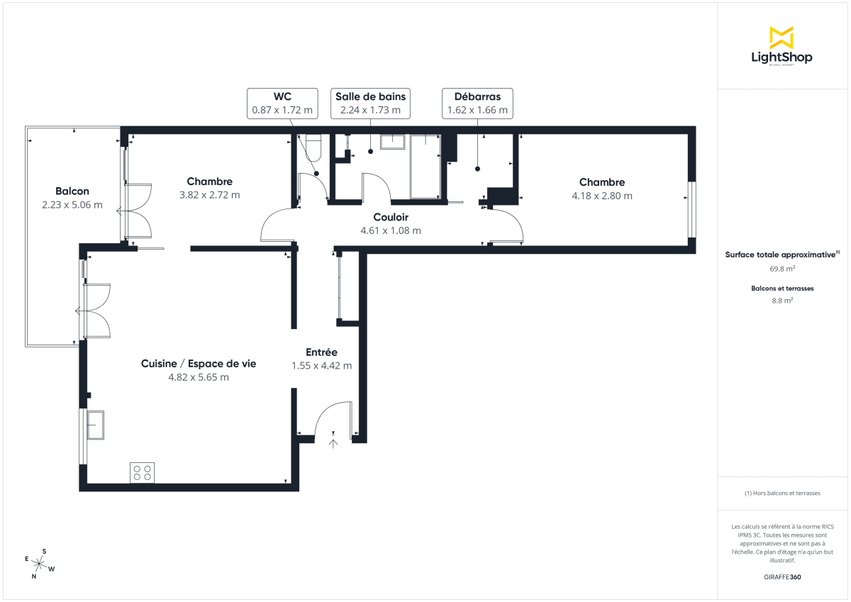 Appartement de 70.3 m² à Paris