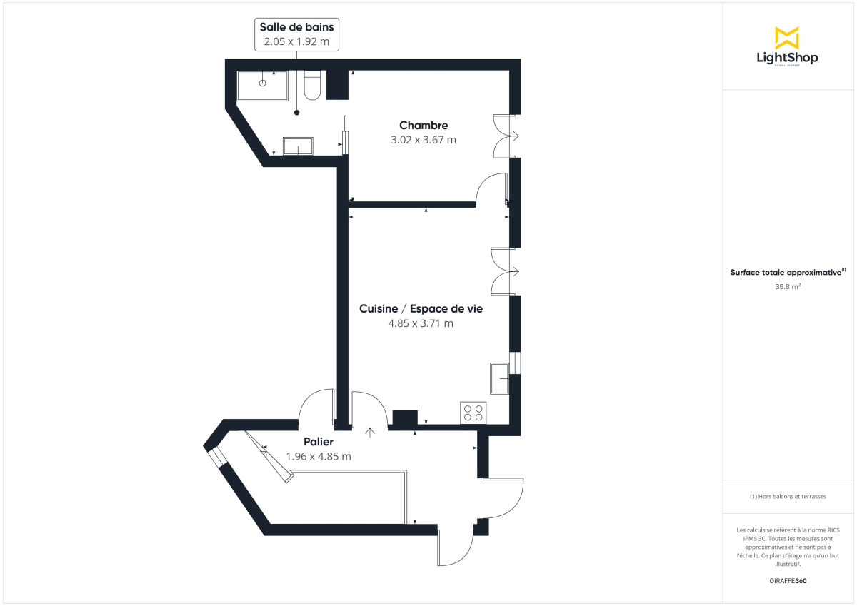 Appartement de 33.0 m² à Paris
