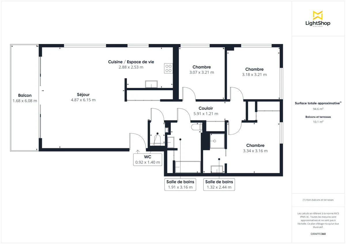 Appartement de 94.0 m² à Nantes