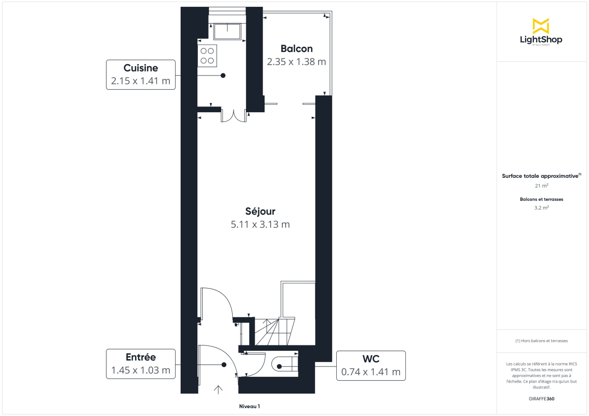 Appartement de 51.0 m² à Paris