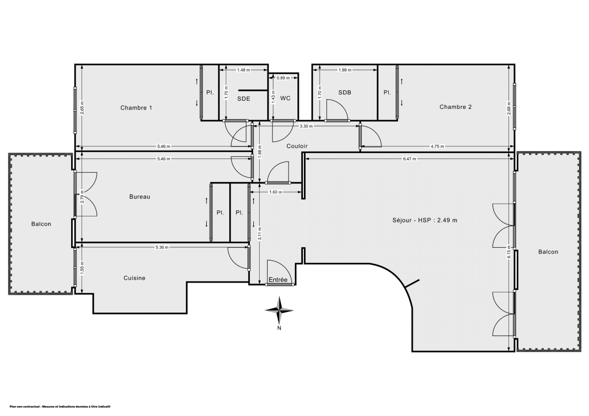 Appartement de 97.36 m² à Montreuil