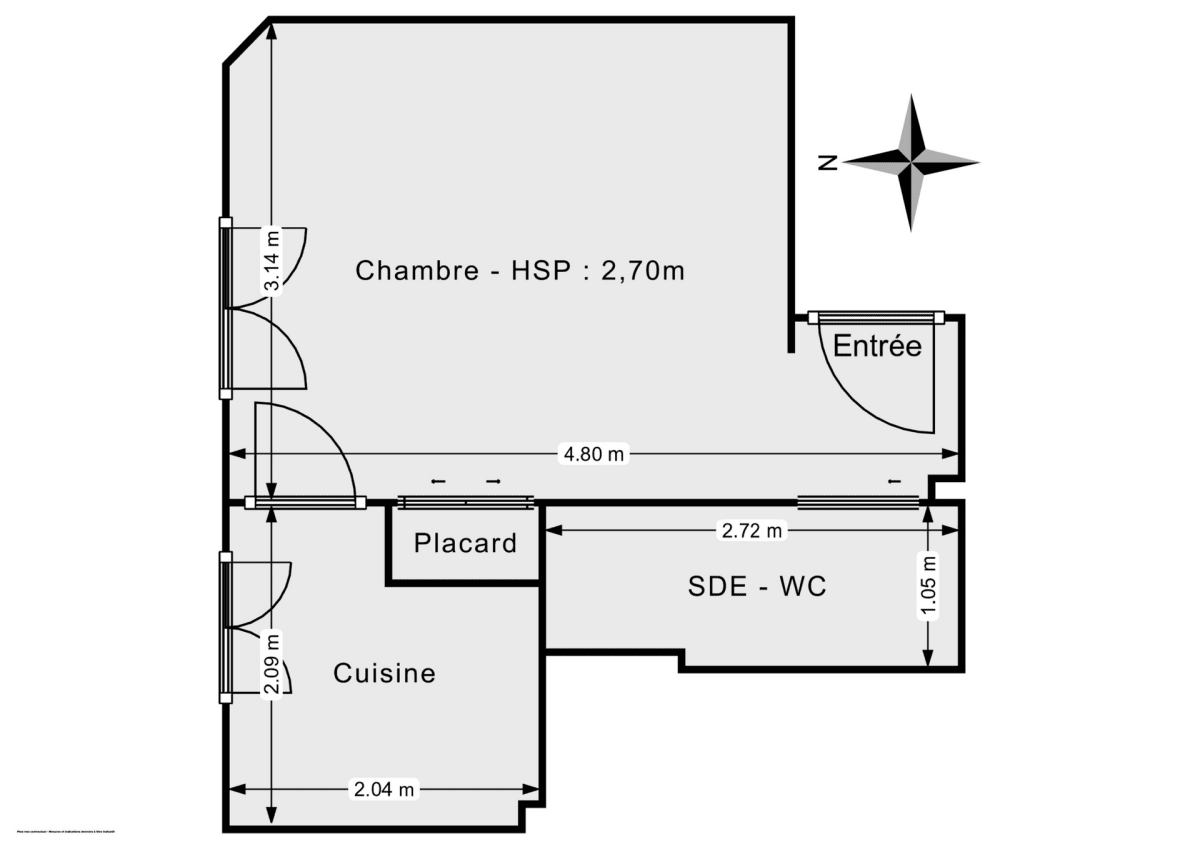 Appartement de 19.5 m² à Paris