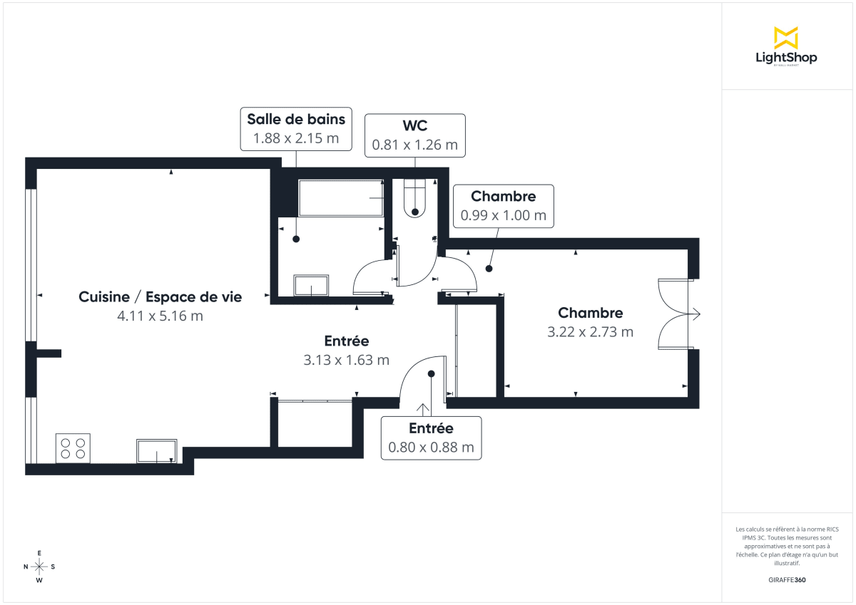 Appartement de 43.9 m² à Boulogne-Billancourt