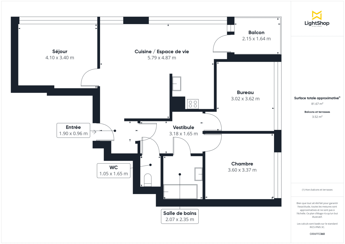 Appartement de 81.39 m² à Nantes