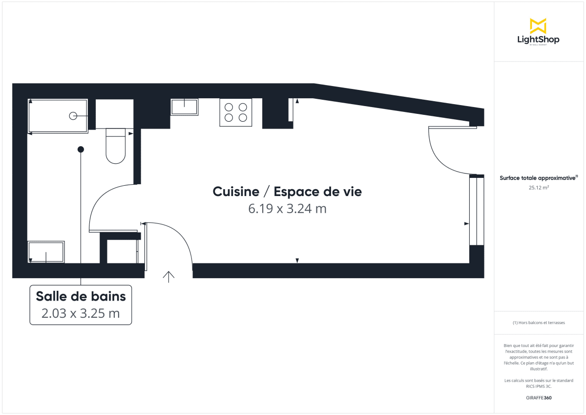 Appartement de 25.0 m² à Romainville