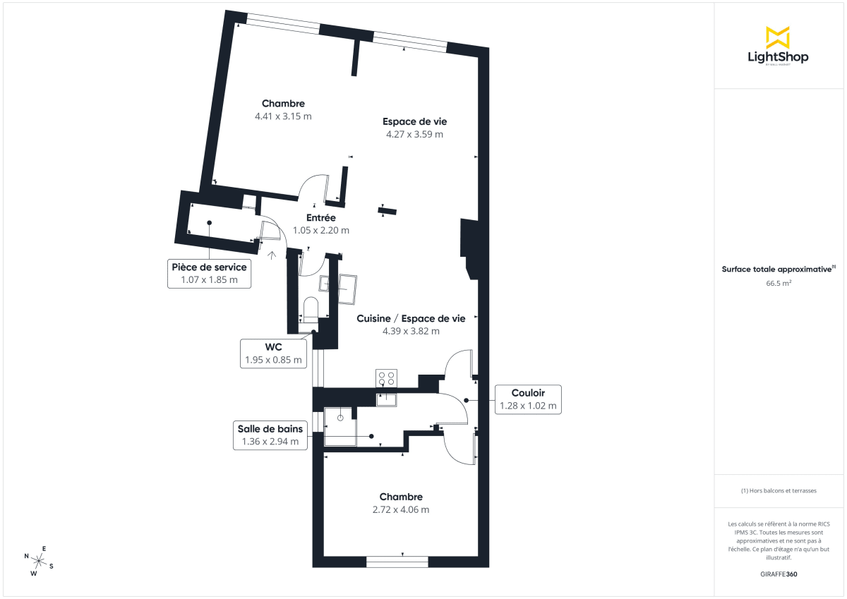 Appartement de 65.8 m² à Clichy