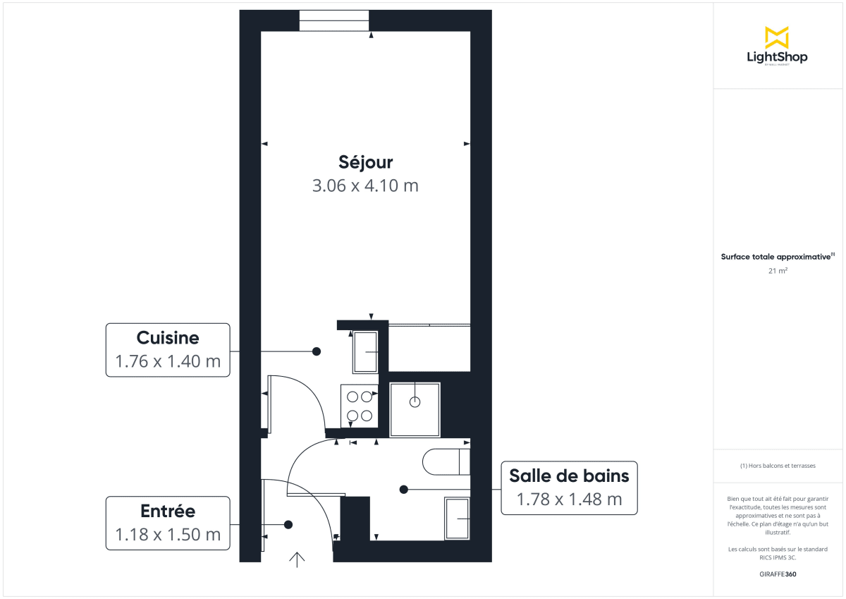 Appartement de 21.0 m² à Nantes