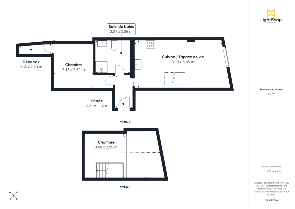 Appartement de 37.69 m² à Bordeaux