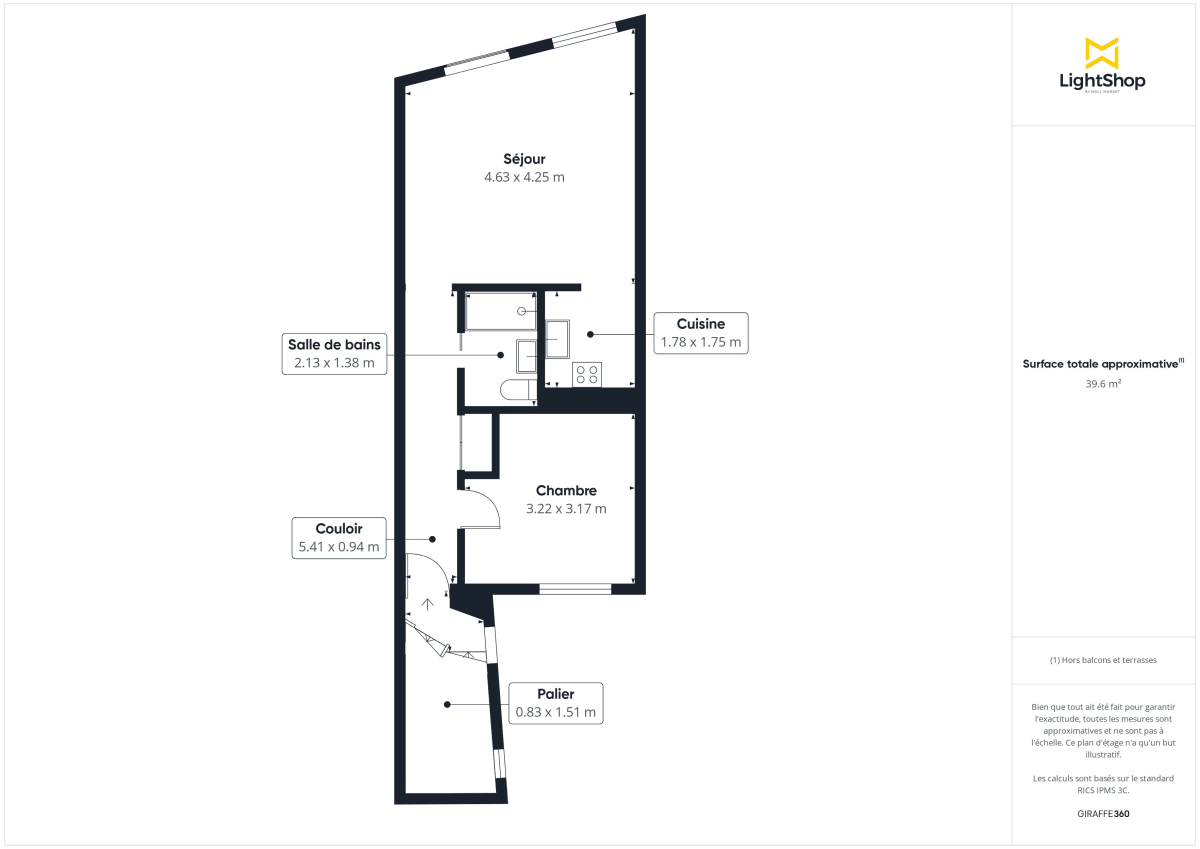 Appartement de 39.16 m² à Paris