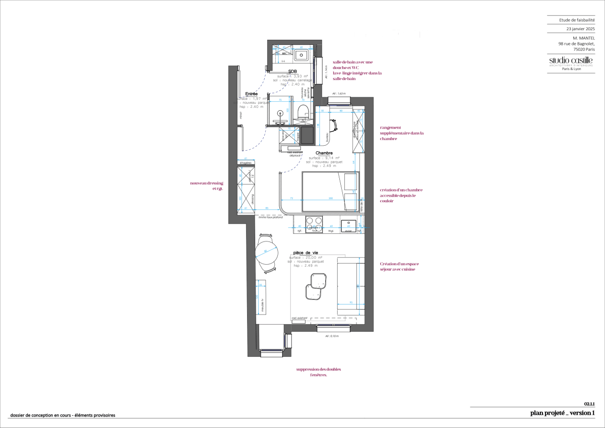 Appartement de 35.2 m² à Paris