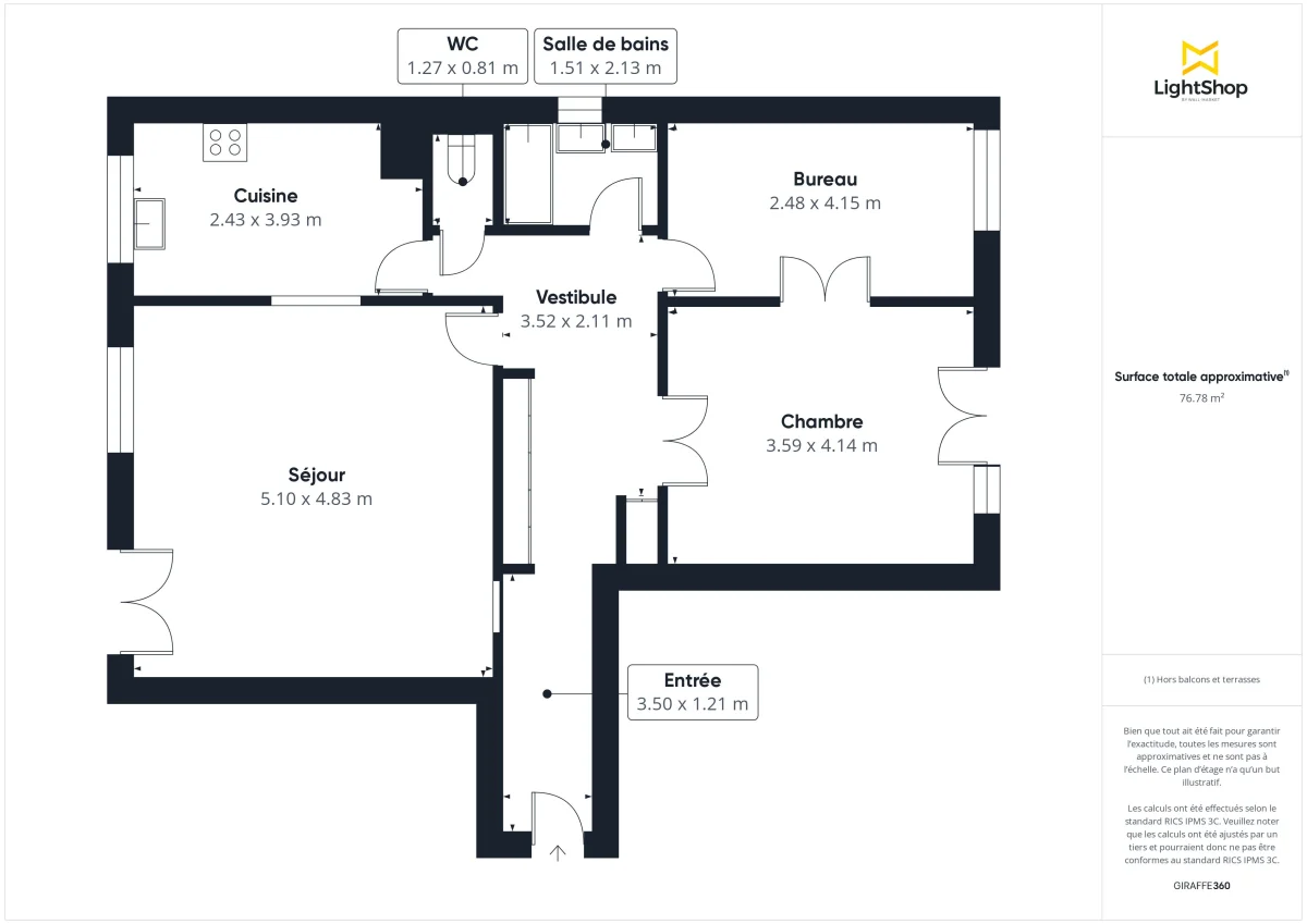 Appartement de 78.0 m² à Saint-Maurice