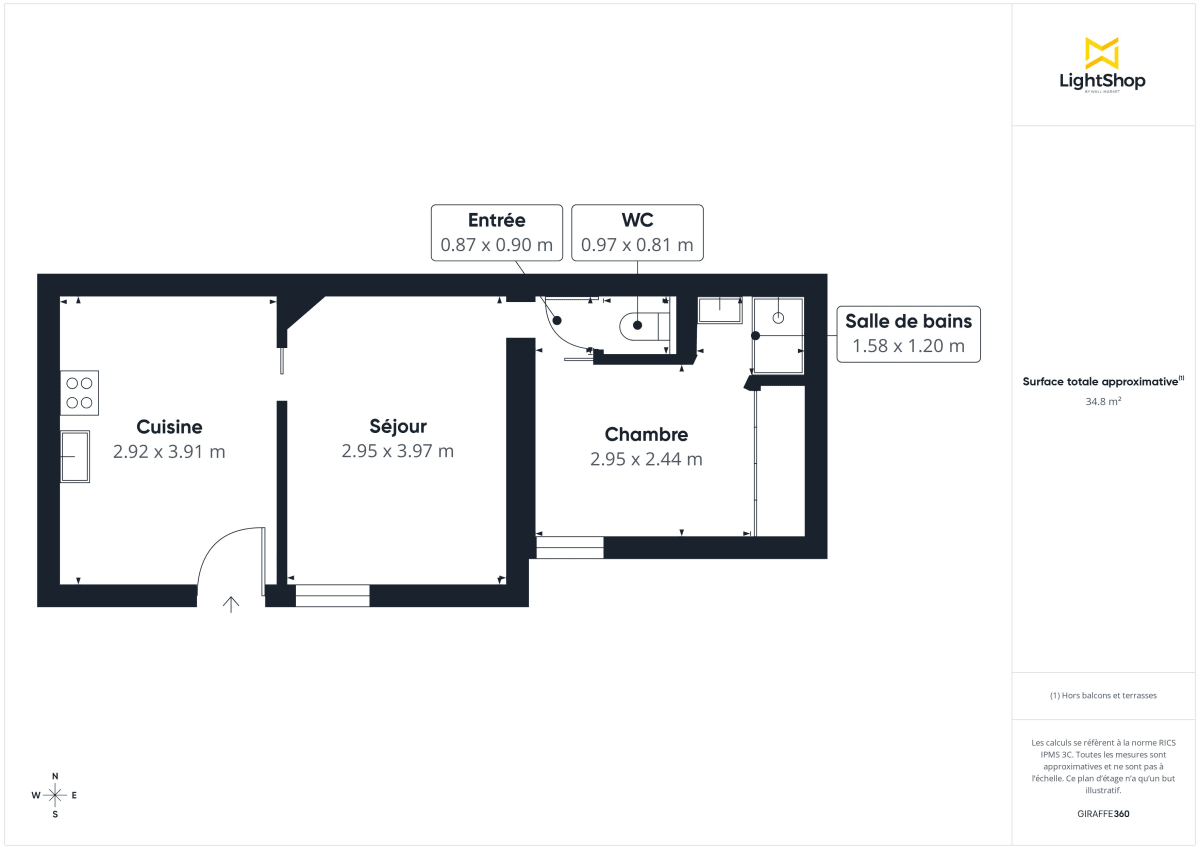 Appartement de 34.76 m² à Nantes