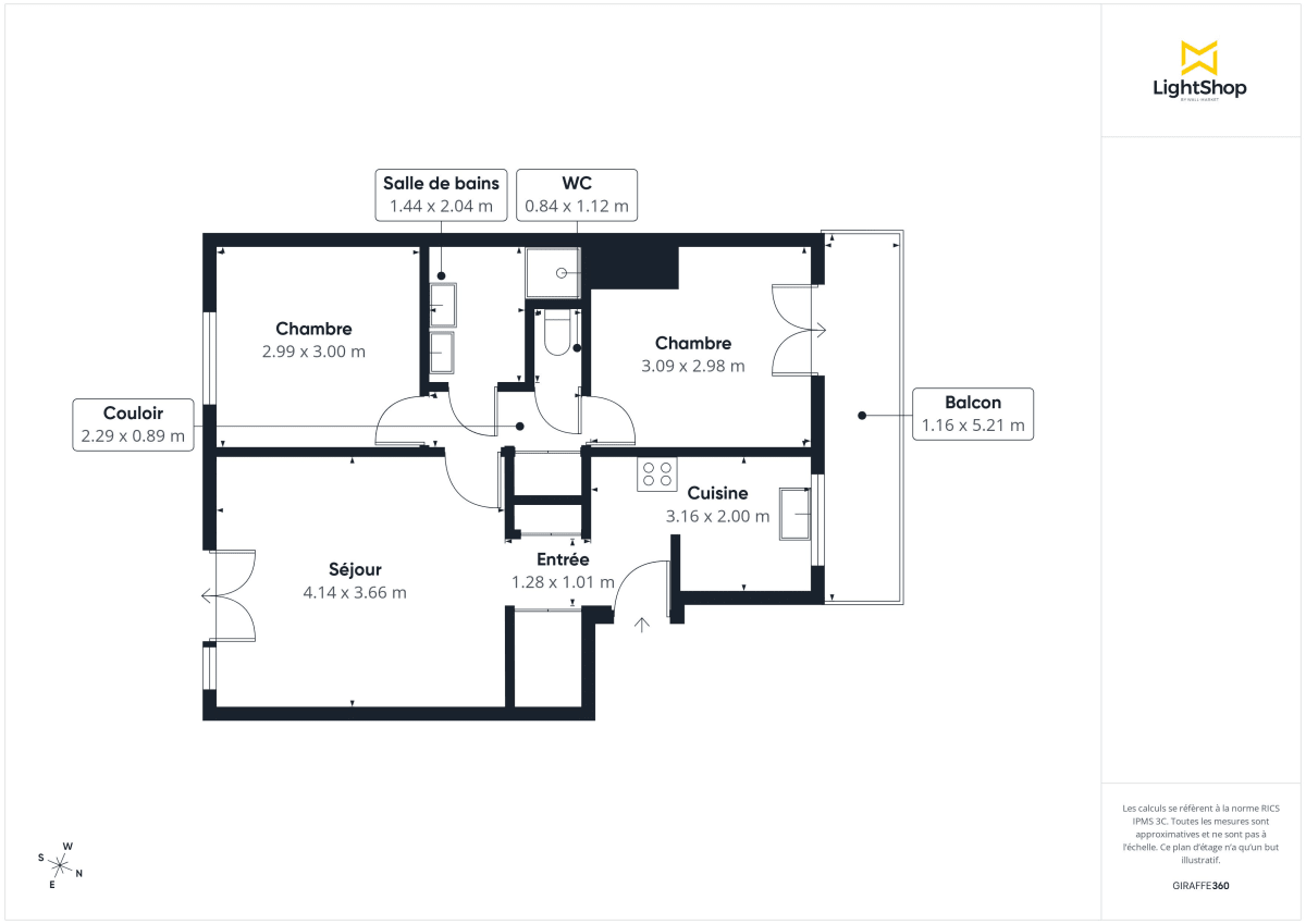 Appartement de 49.0 m² à Houilles