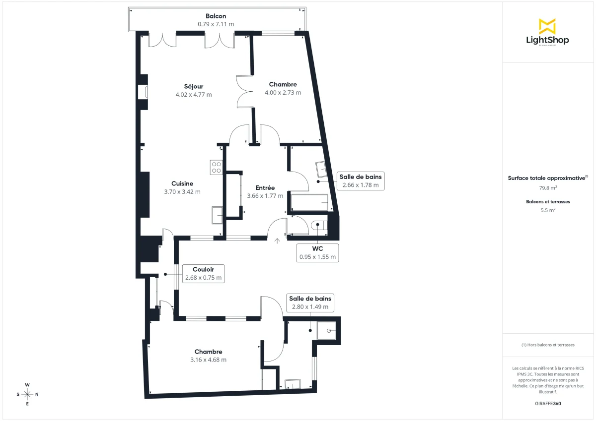 Appartement de 87.0 m² à Bordeaux