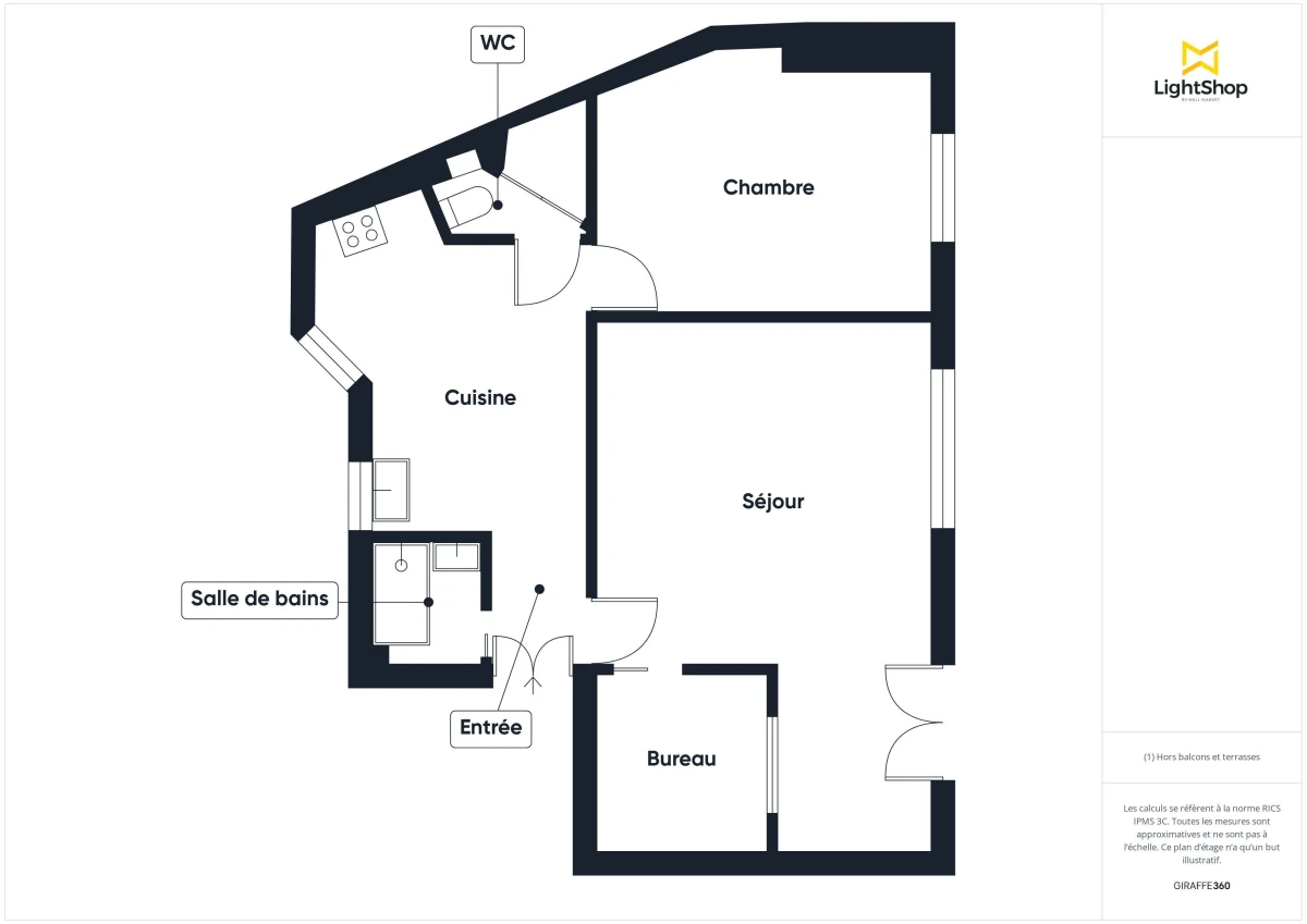 Appartement de 58.0 m² à Paris