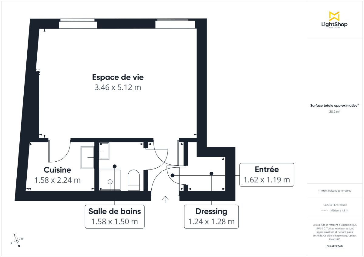 Appartement de 28.0 m² à Paris