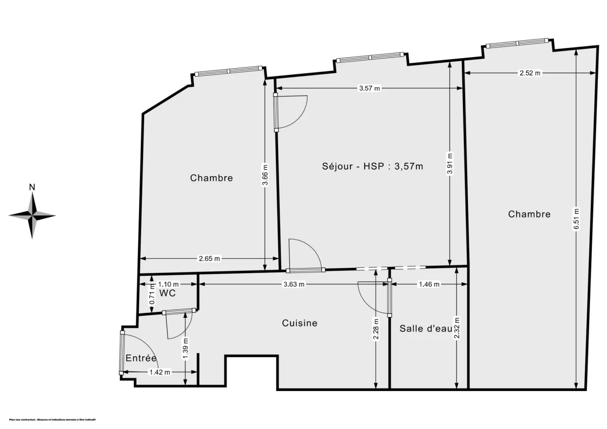Appartement de 48.41 m² à Lyon