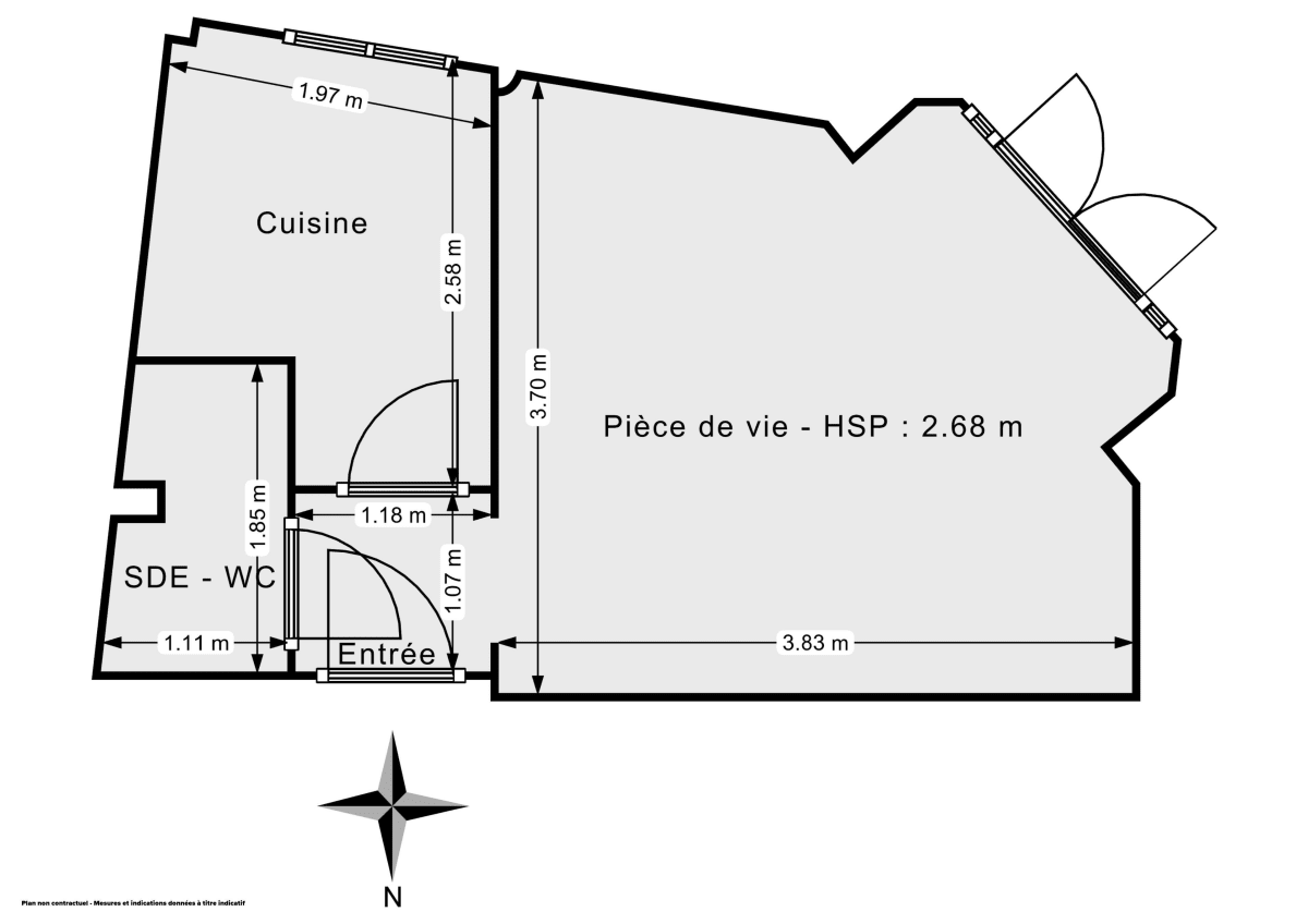 Appartement de 20.0 m² à Les Lilas