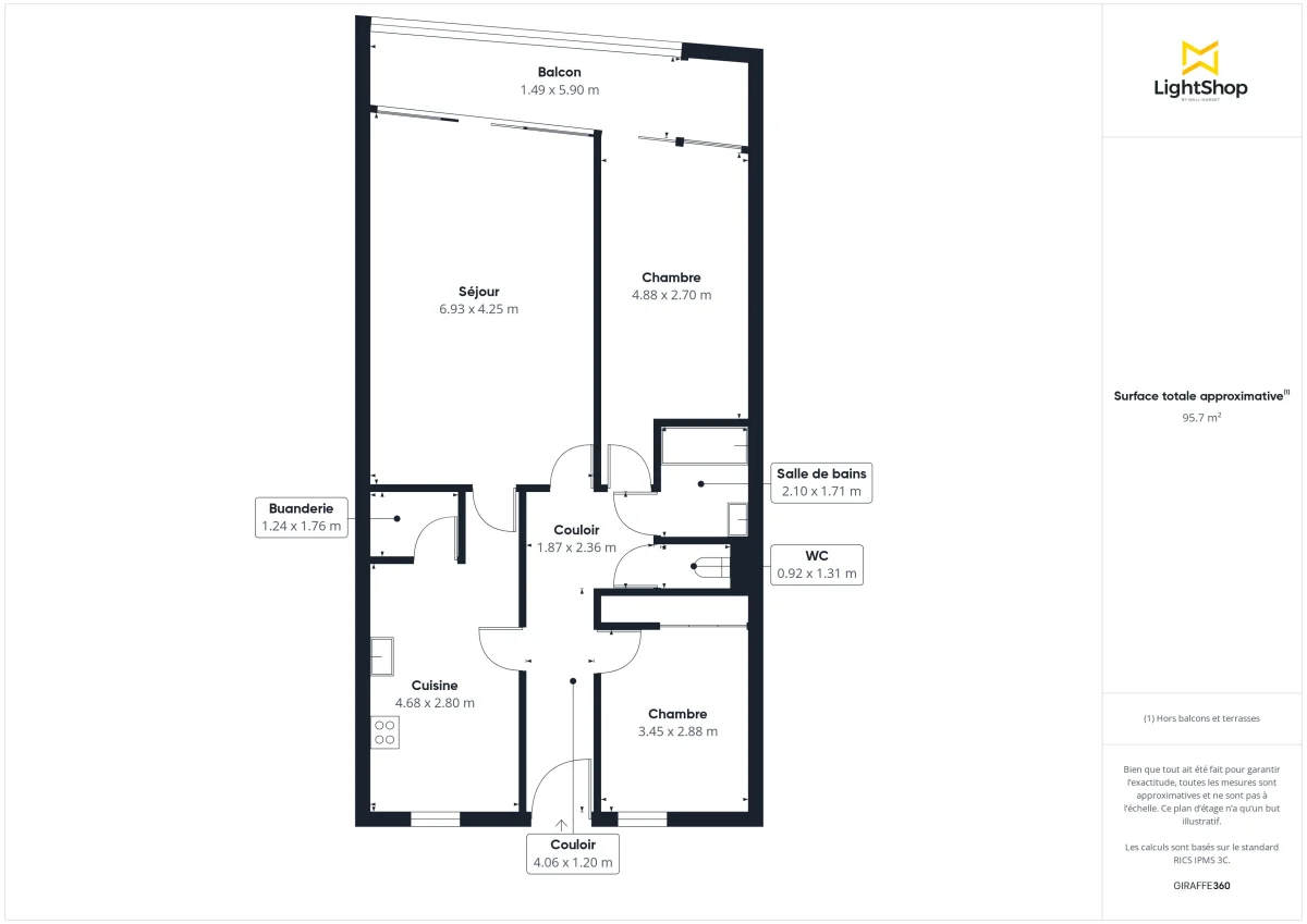 Appartement de 86.0 m² à Bordeaux