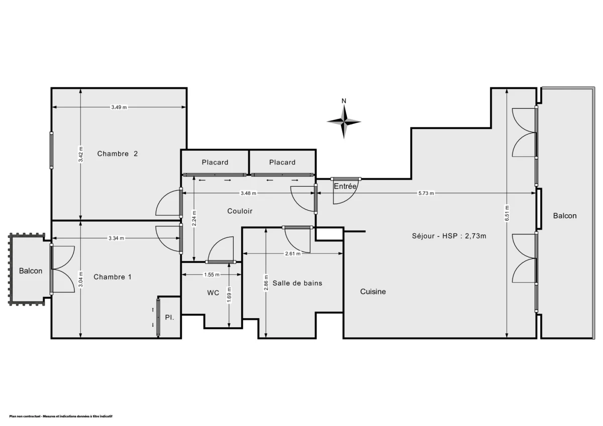 Appartement de 64.5 m² à Pantin