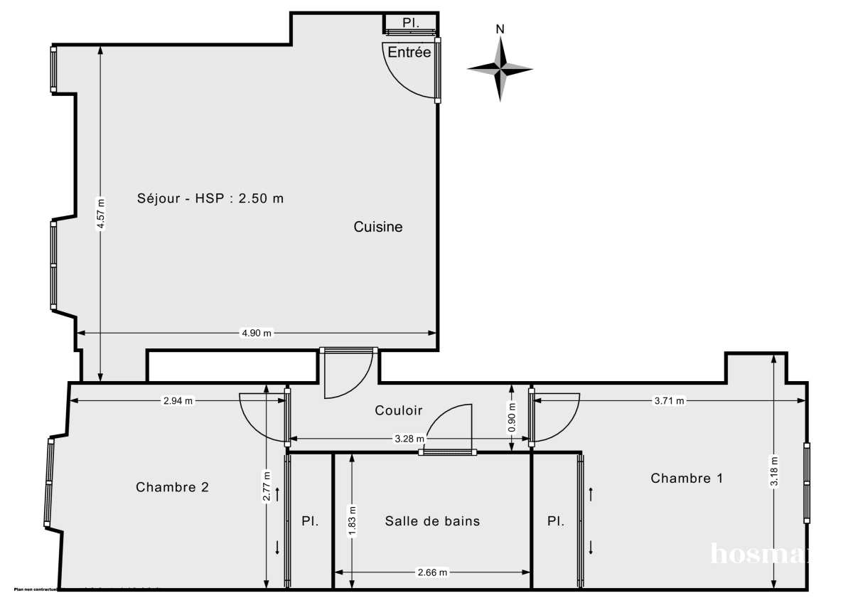 Appartement de 49.0 m² à Paris