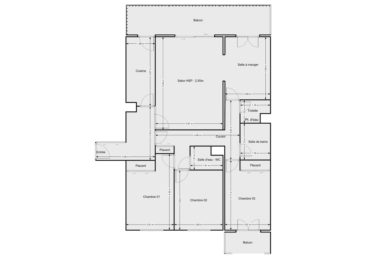 Appartement de 95.32 m² à Paris