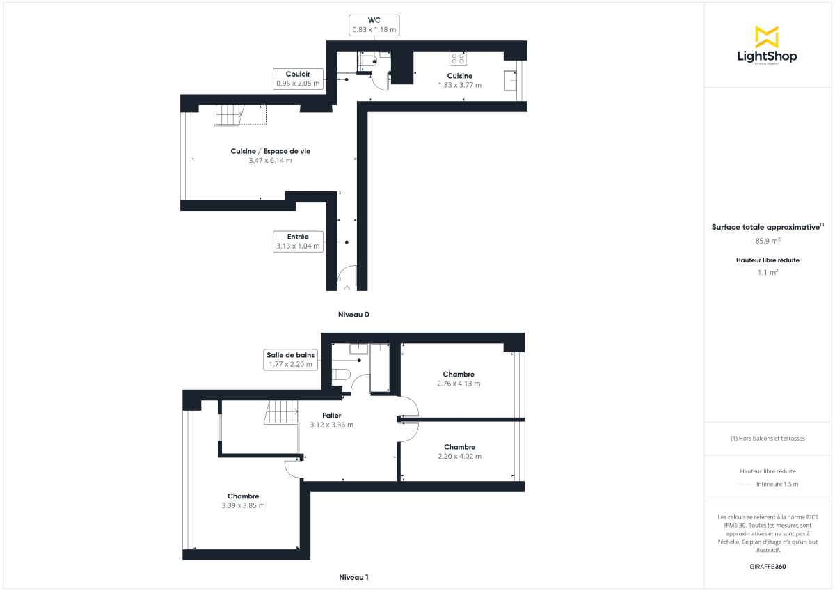 Appartement de 84.19 m² à Paris