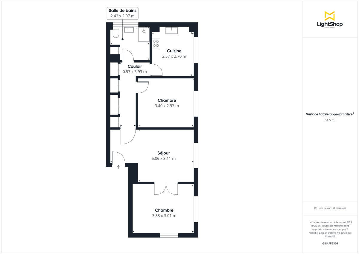 Appartement de 55.77 m² à Aubervilliers