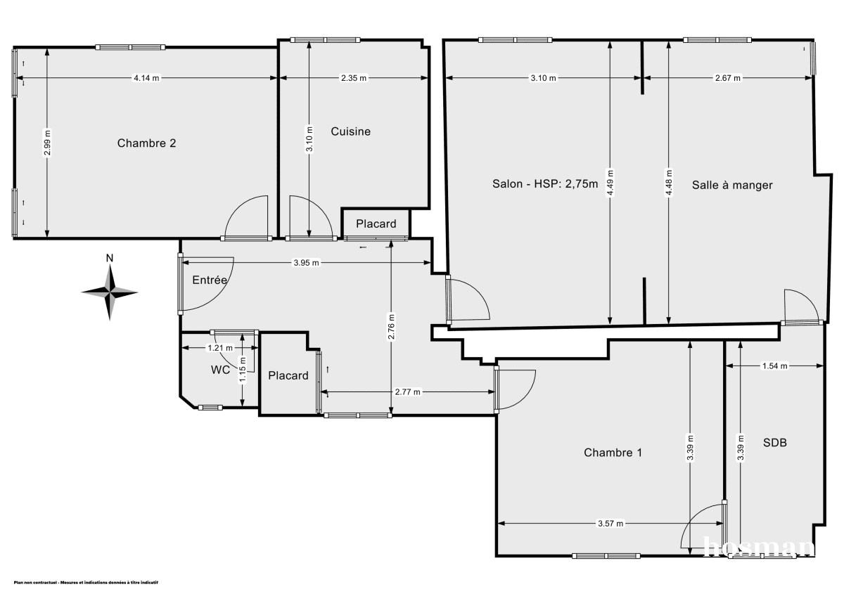 Appartement de 70.8 m² à Paris