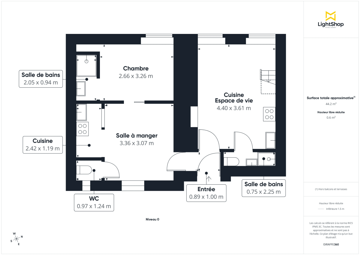 Appartement de 43.65 m² à Nantes