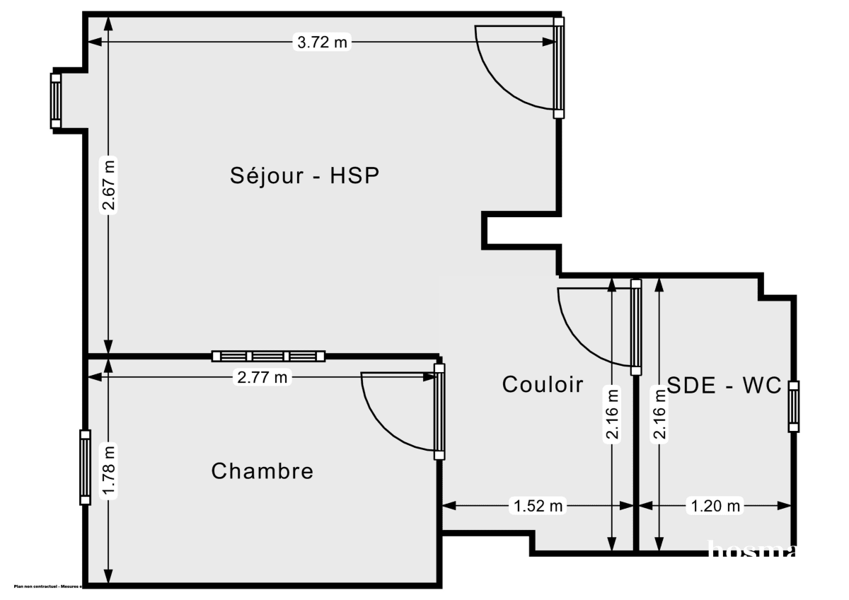 Appartement de 21.0 m² à Paris
