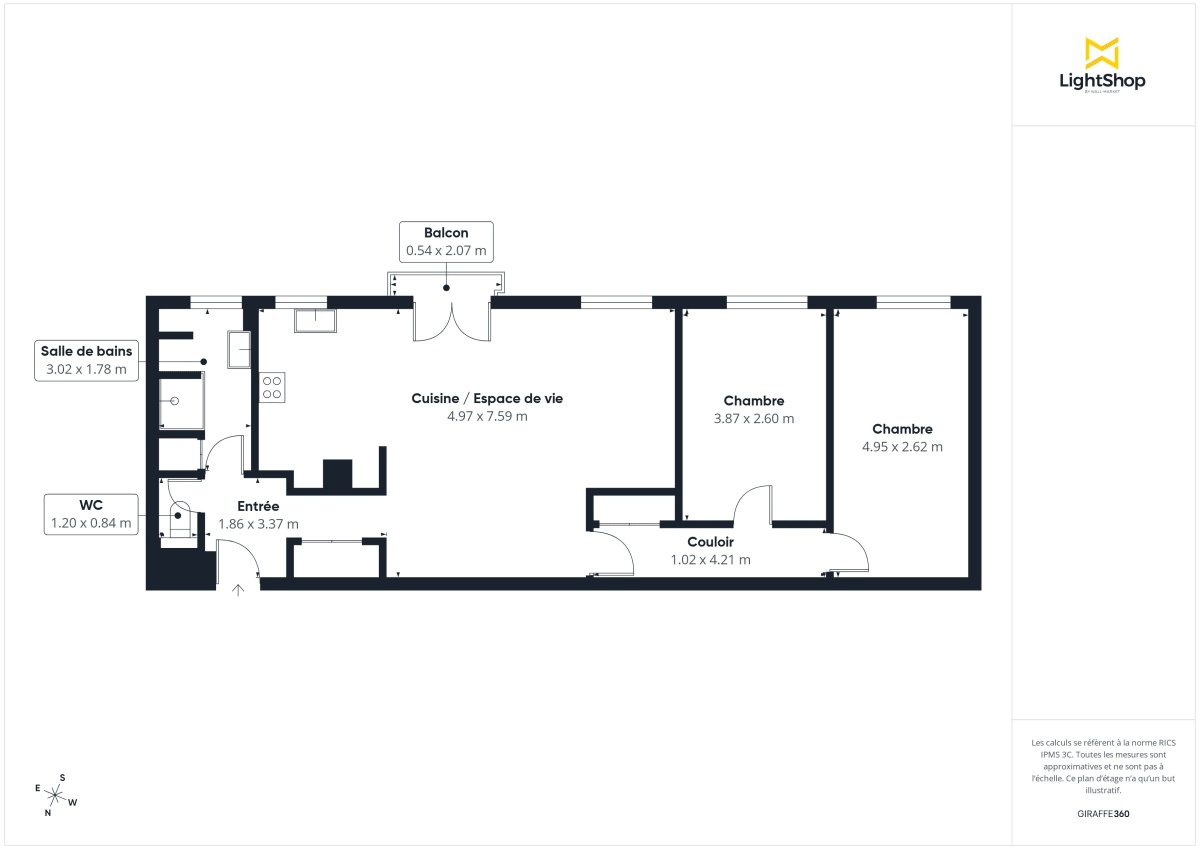 Appartement de 71.0 m² à Paris