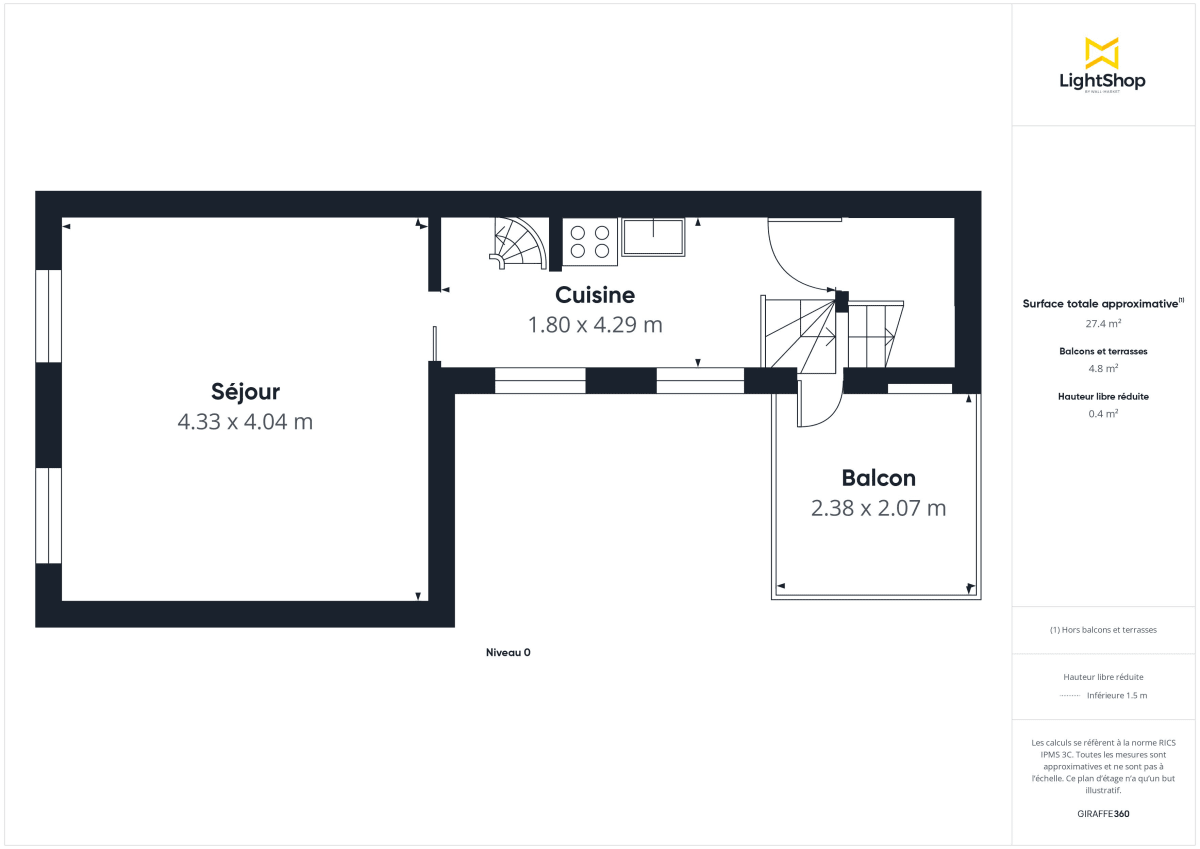 Duplex de 50.84 m² à Paris