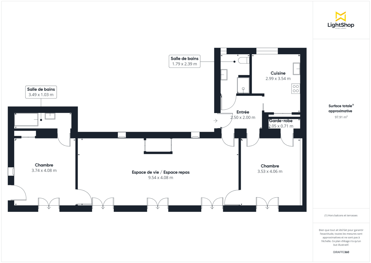 Appartement de 93.25 m² à Nantes