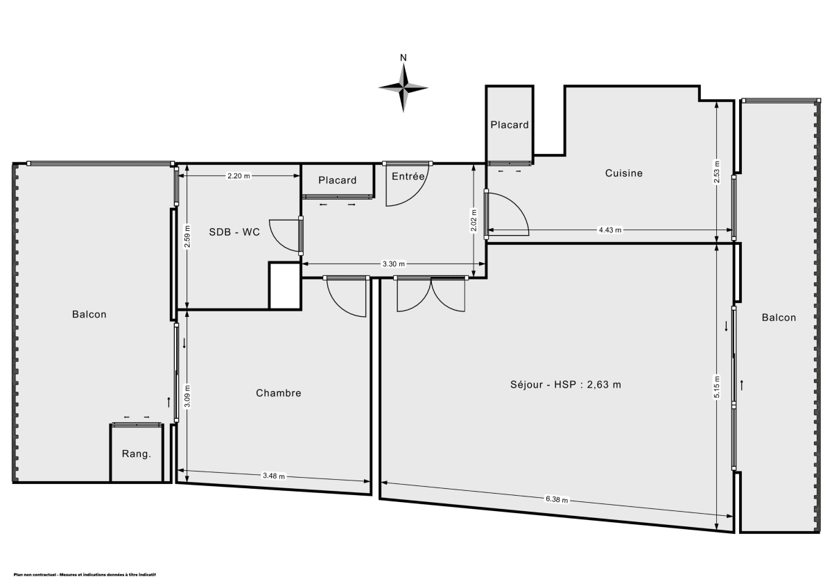 Appartement de 61.0 m² à Bordeaux