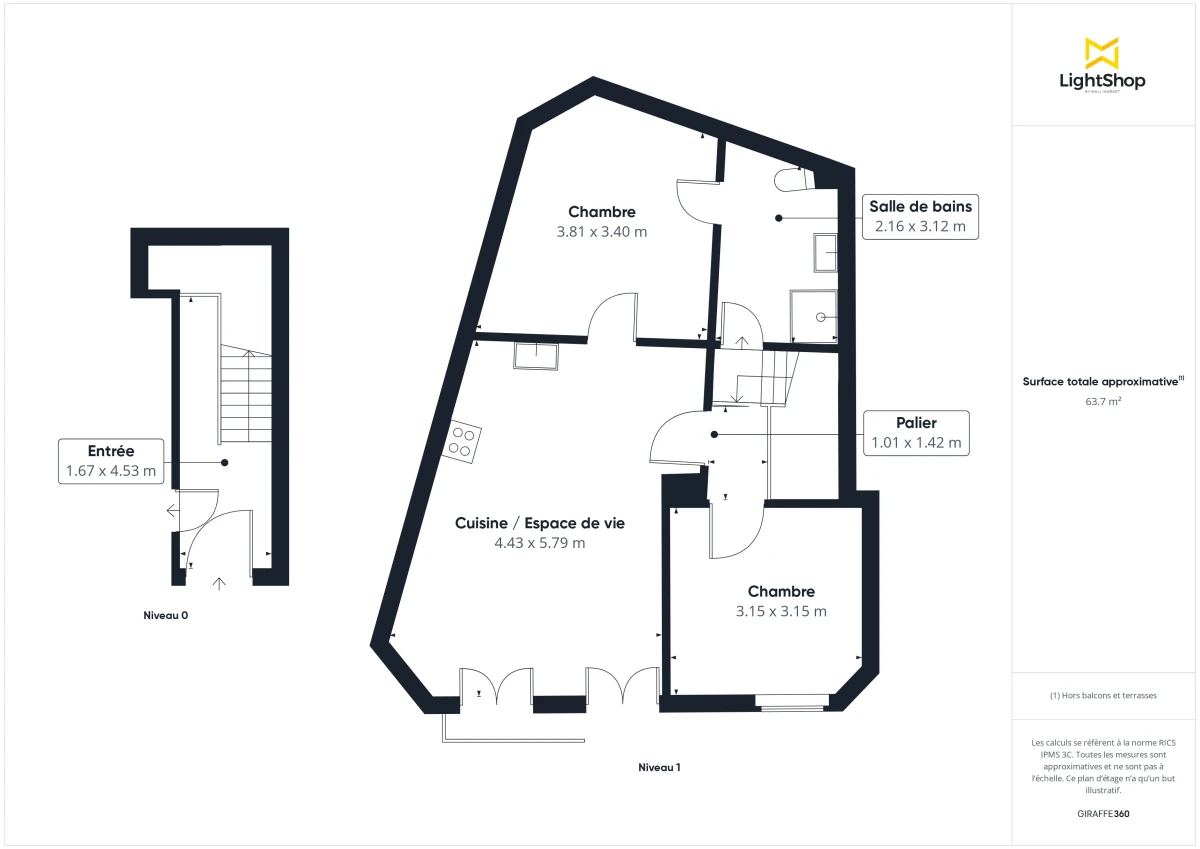 Appartement de 60.0 m² à Bordeaux