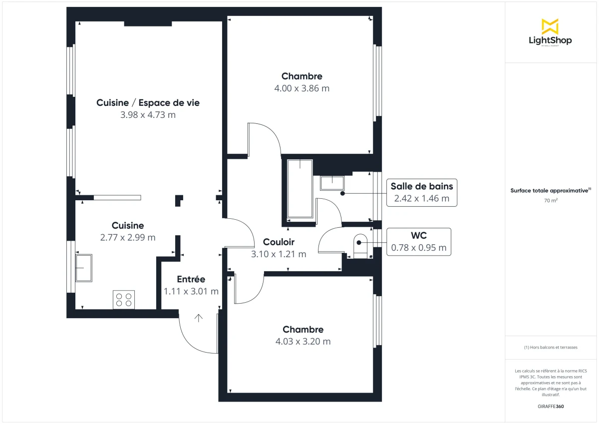 Appartement de 68.72 m² à Nantes