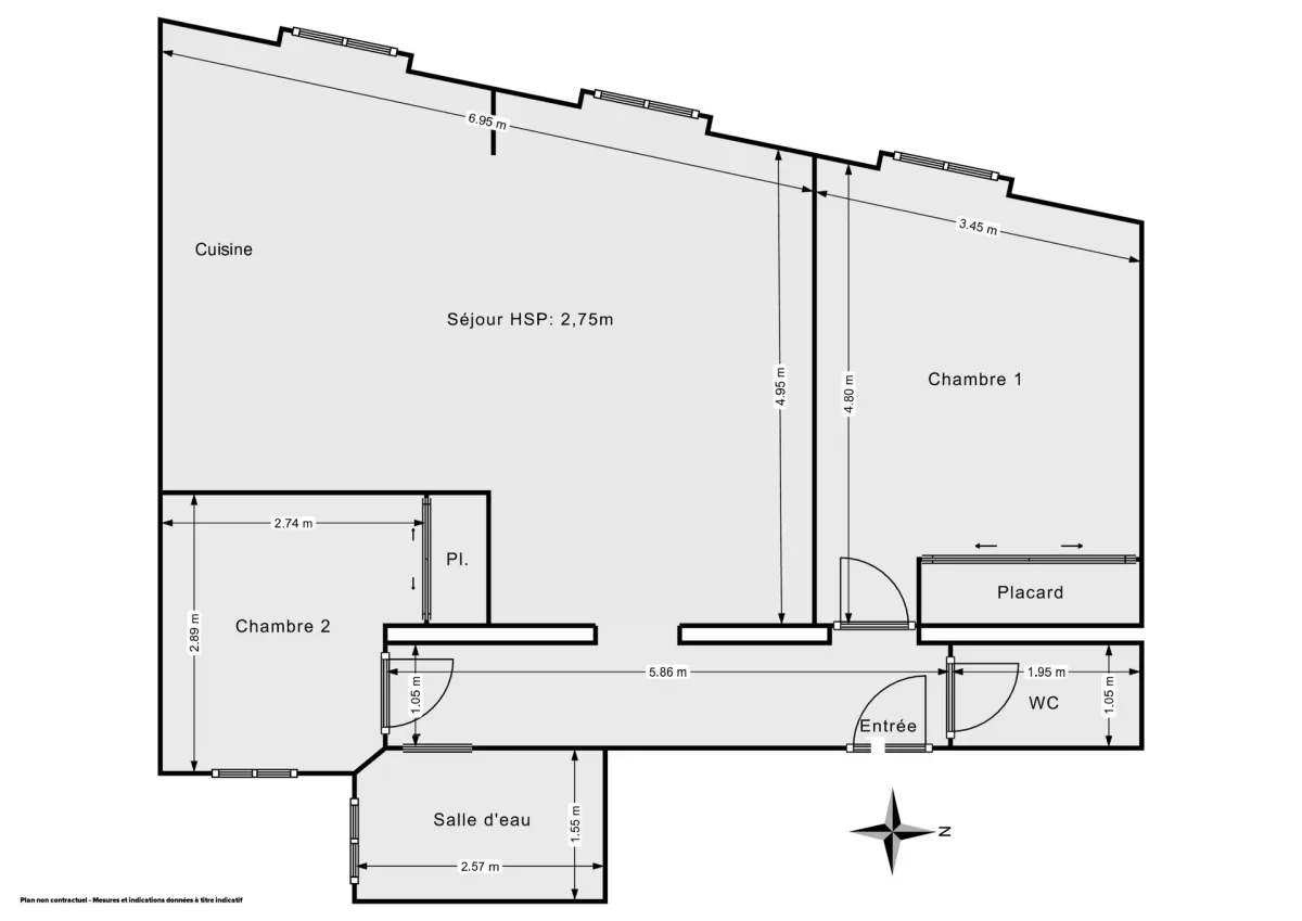 Appartement de 66.0 m² à Paris