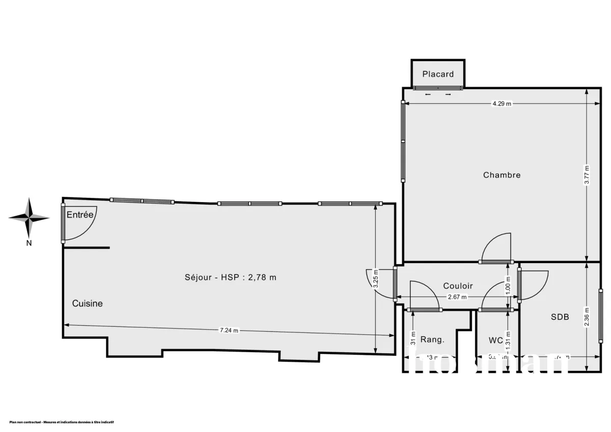 Appartement de 48.62 m² à Versailles